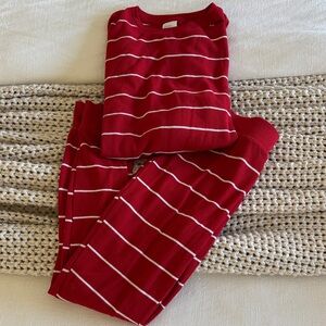 Stars Above Red and White Striped Pajama Set